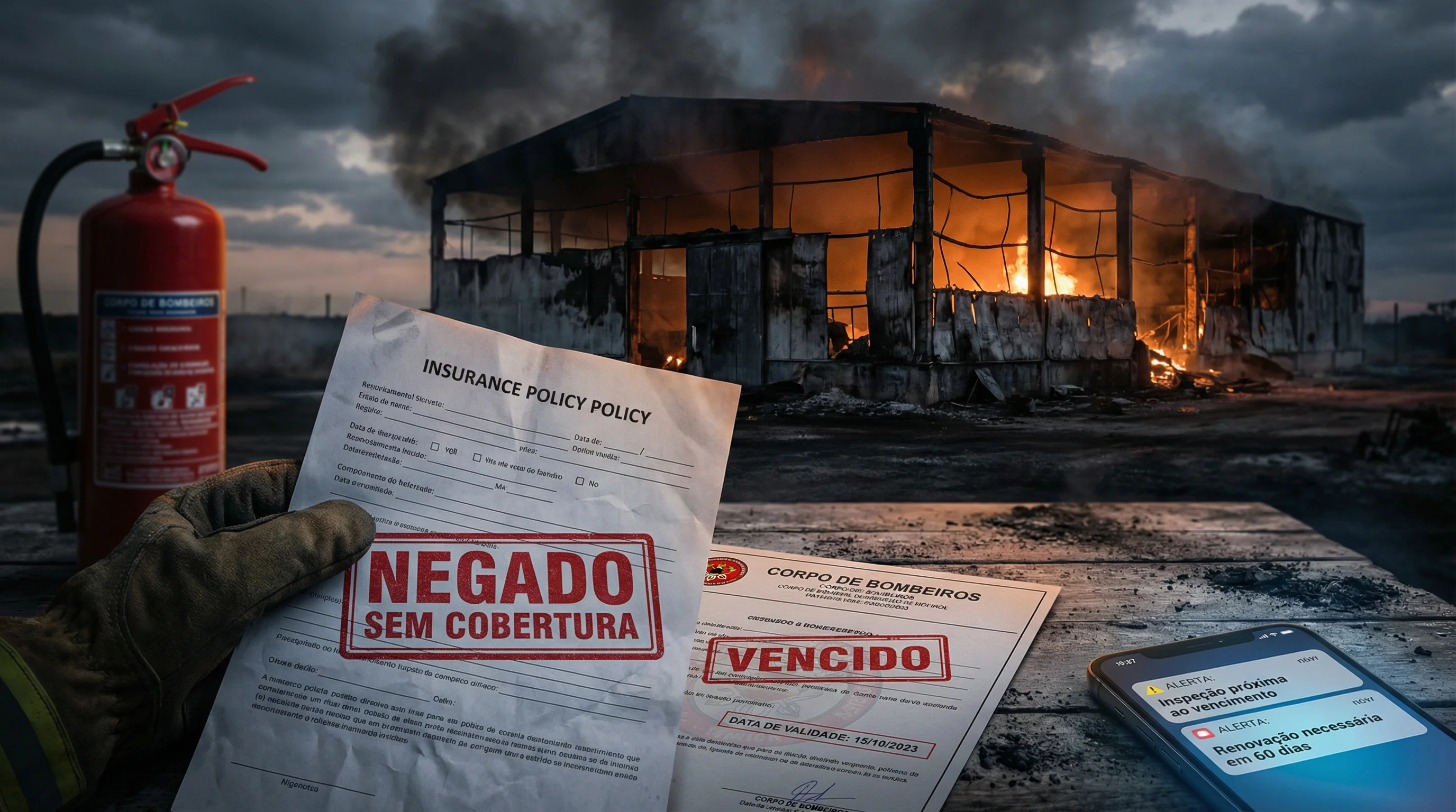 Equipe de bombeiros civis em operação