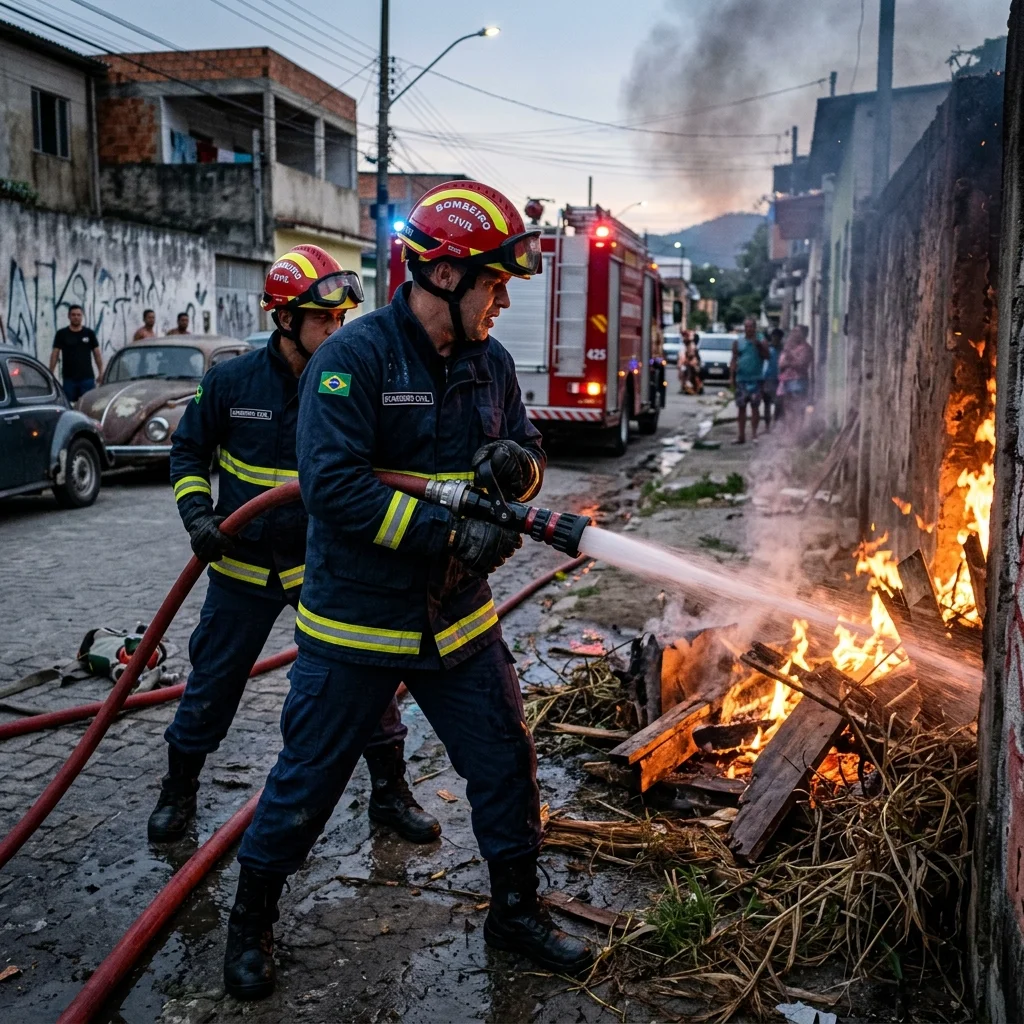 Equipe de Bombeiros Civis da Alfa Prevenção em ação no cliente
